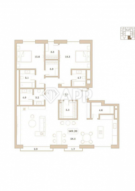 Продам апартаменты, 149,2 м² фото