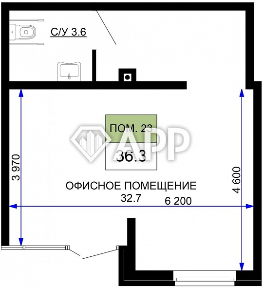 Продам торговое помещение, 36,3 м² фото