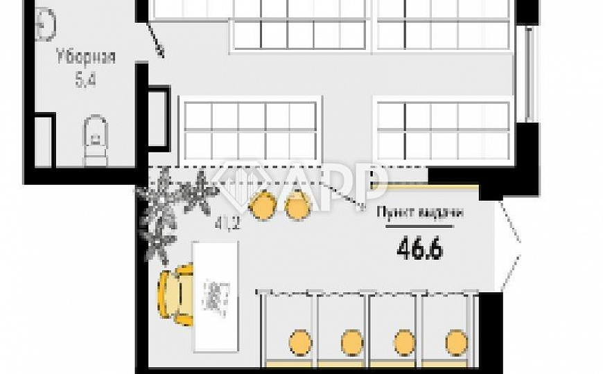 Продам торговое помещение, 46,6 м² фото