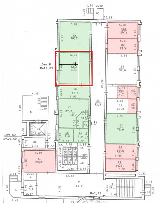Офис в здании Арбитражного суда, 36,1 м² фото