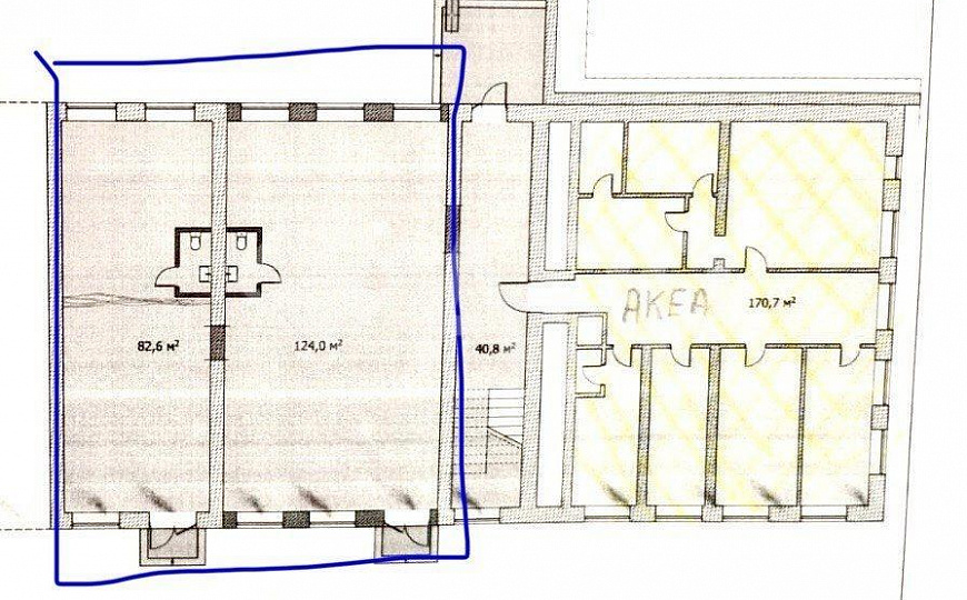 Аренда офиса, 1 этаж, отдельный вход, 124 м² фото