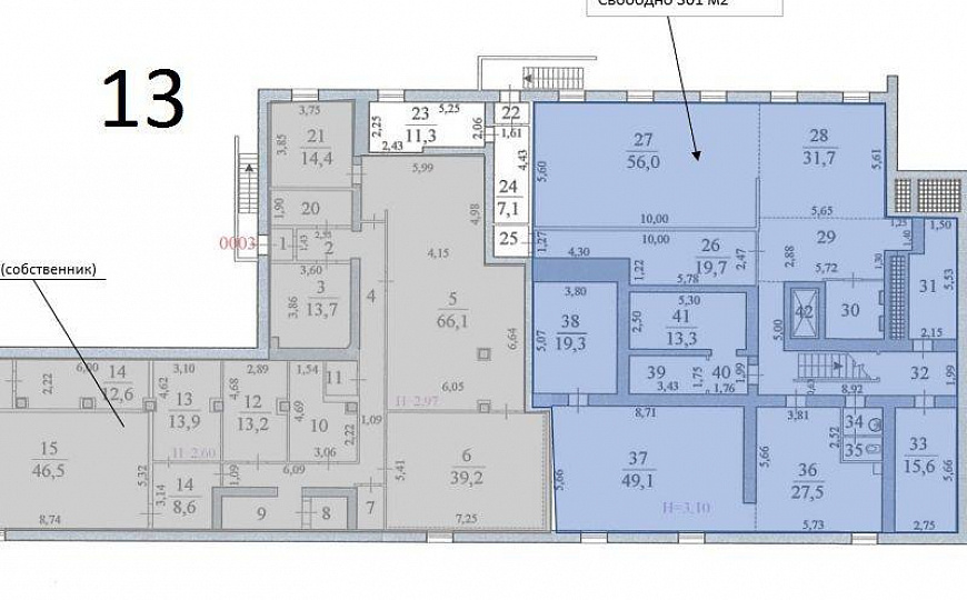 Сдам офисное помещение в бизнес-центре, 301 м² фото