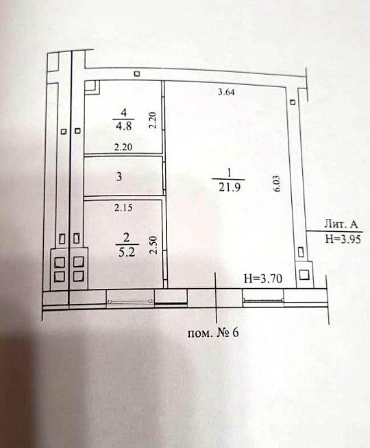 Помещение в новом жилмассиве 35 м2 фото