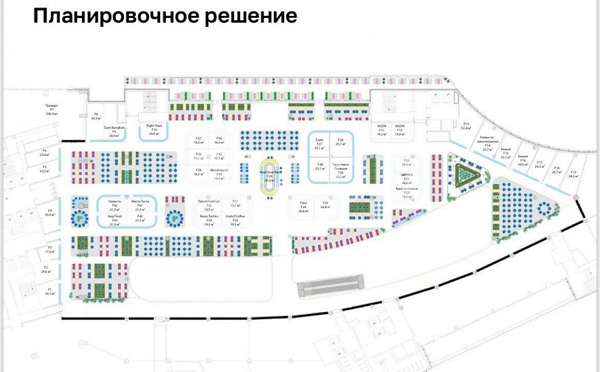 ТРЦ "Ботаника", корнеры от 16,5м2 на фуд-молле  фото