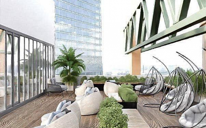 Офис с панорамным остеклением в БЦ «Вертикаль» фото