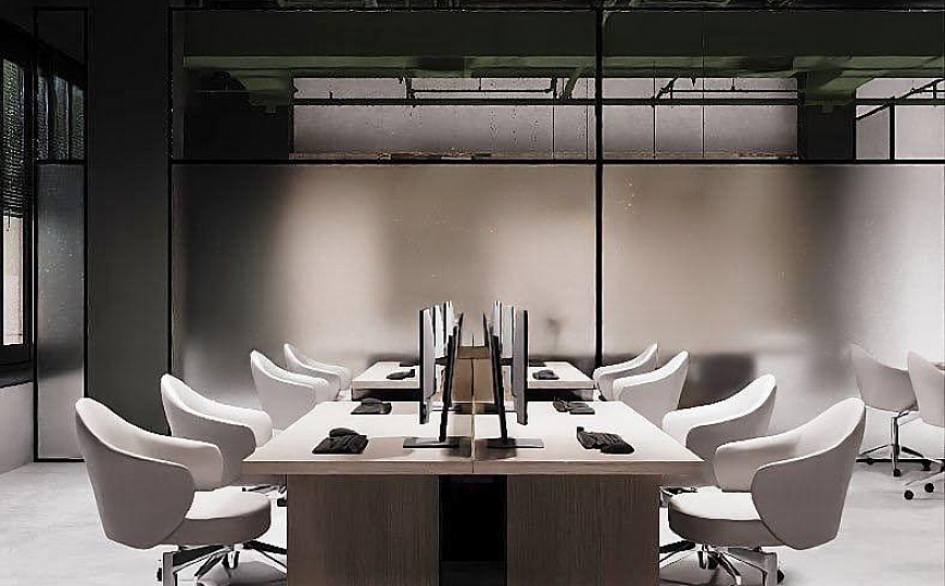 Офис с панорамным остеклением в БЦ «Вертикаль» фото