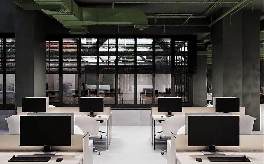 Офис с панорамным остеклением в БЦ «Вертикаль» фото