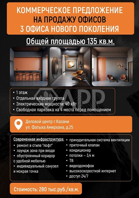 Офис премиум-класса, 35 м² фото