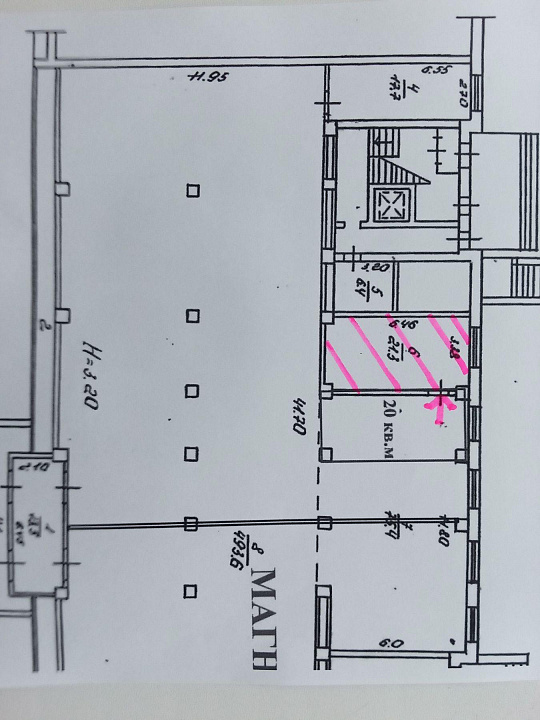 помещение с мокрой точкой под бьюти-услуги 21.3 м² фото
