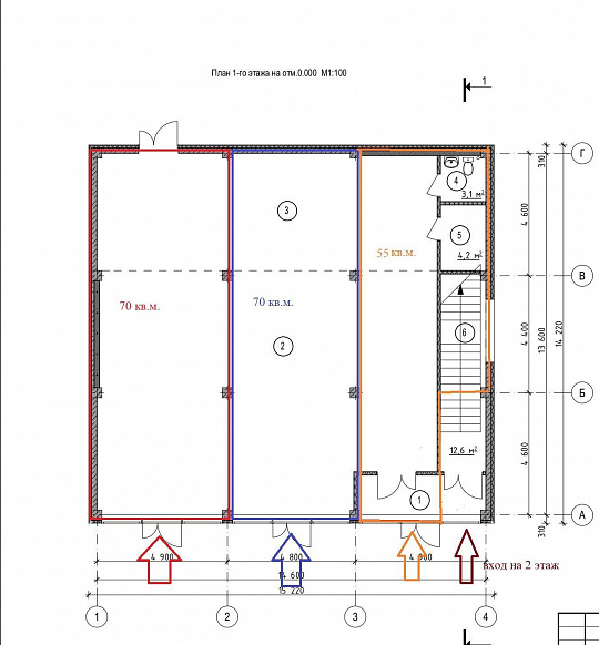 Помещения в торговом центре от 55  м² до 195  м² фото