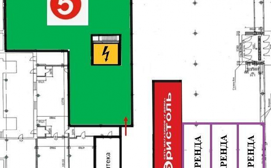 Аренда торговых помещений в ТЦ г.Саянск, 45 м² фото