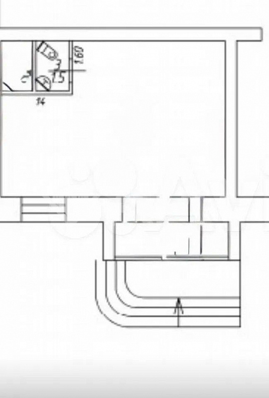 ГАБ/центр/36,7м²/отдельный вход фото