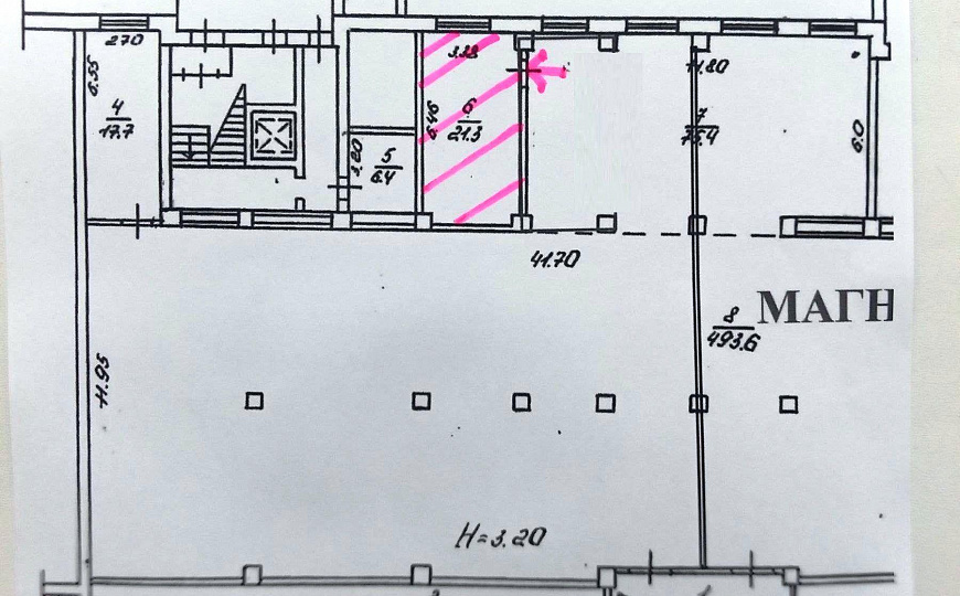 помещение с мокрой точкой под бьюти-услуги 21.3 м² фото