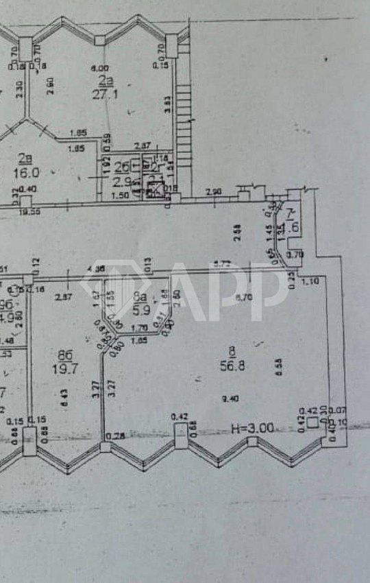 Офис. Садовая . Центр . 76.5м2. фото