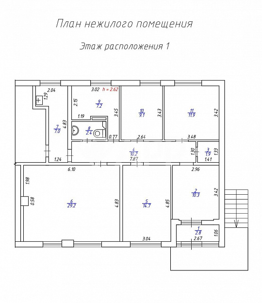 Продам помещение свободного назначения офисной планировки 106м2 фото