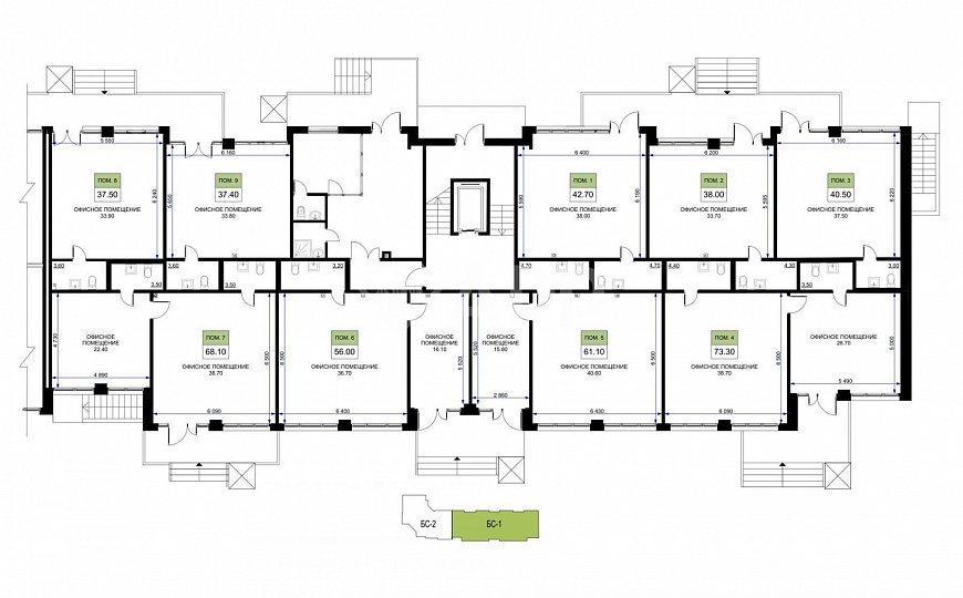 Продаю помещение 1 этаж 1 линия, 37.4 м² до 73.3 м² фото