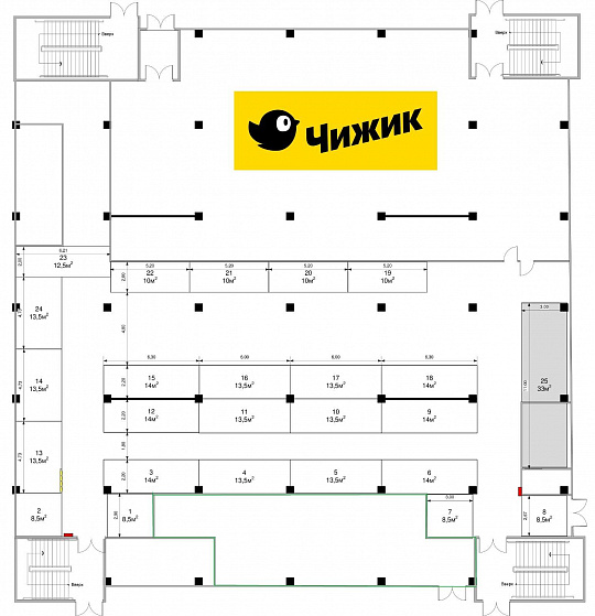 Аренда места на продовольственном рынке, 14 м² фото