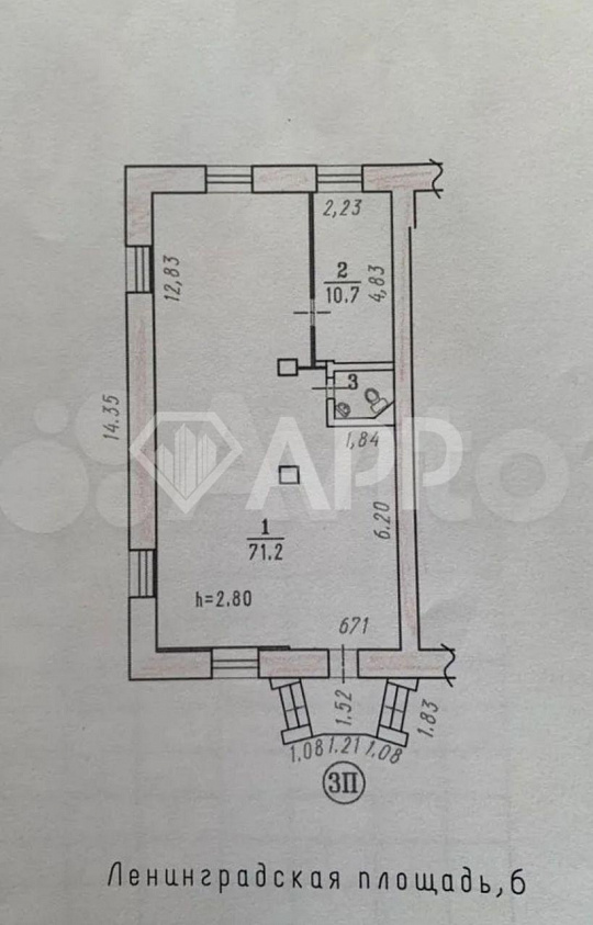 Продаётся ПСН/центр/трафик/1 линия/78.7м² фото