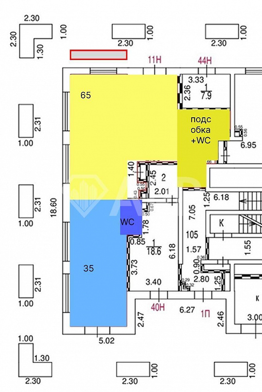 Сдам помещение 35 м2, ЖК Береговой, 1 линия фото