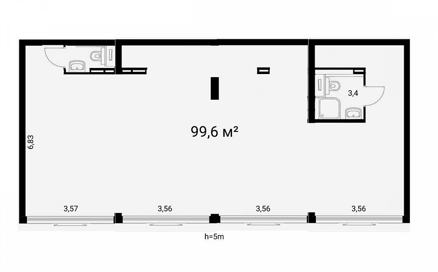 Аренда коммерческого помещения 99,6 м.кв в комплексе апартаментов "Пилигримм" фото