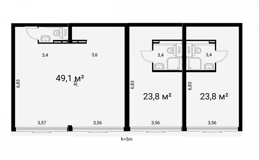 Аренда коммерческого помещения 99,6 м.кв в комплексе апартаментов "Пилигримм" фото