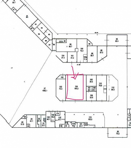 Сдам торговое помещение в ТЦ 180м2 фото