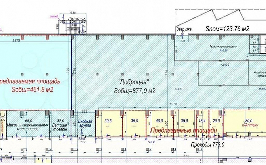 Торговое помещение, 850 м² в ТЦ "Поляна" фото