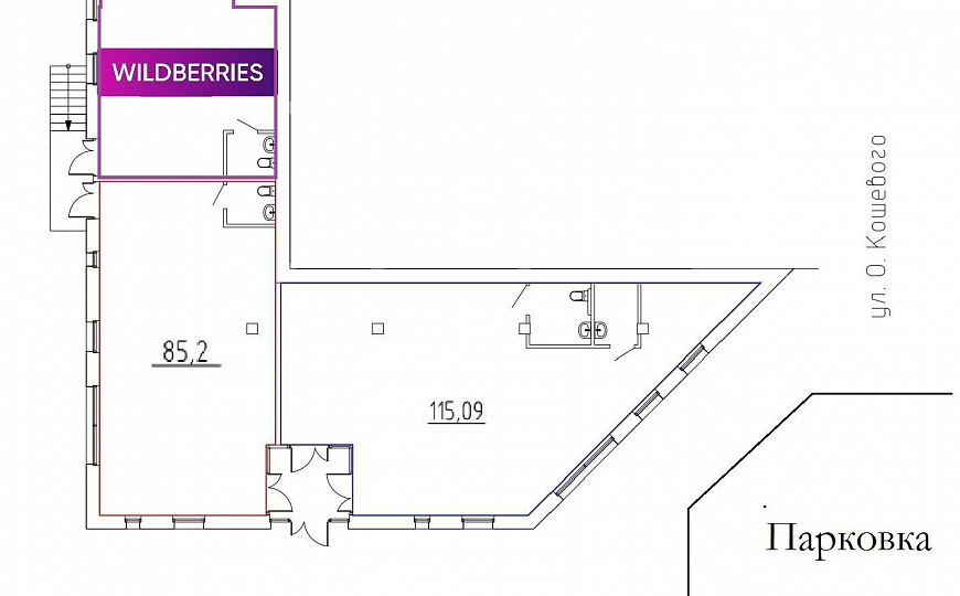 85 и 115 м2, 1 этаж в плотном жилмассиве рядом с WB фото