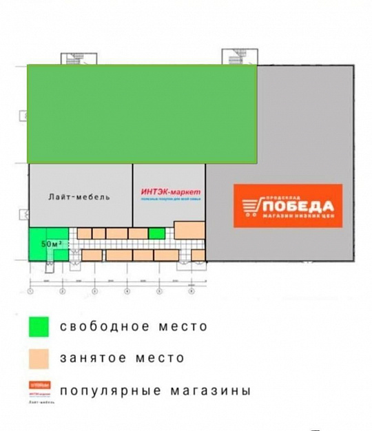 Торговая площадь на рынке 770 м2 фото