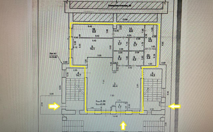 Помещение банка на Коммунистическая 85А фото