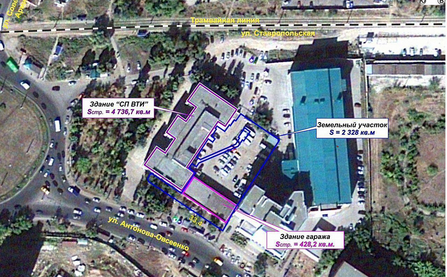 Продажа здания 5164.9 м2 с земельным участком 2328 м2  на 1 линии ул.Антонова-Овсеенко фото