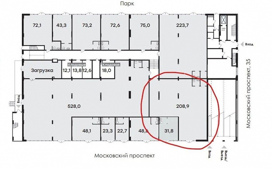 Сдам торговое помещение, 209 м² фото