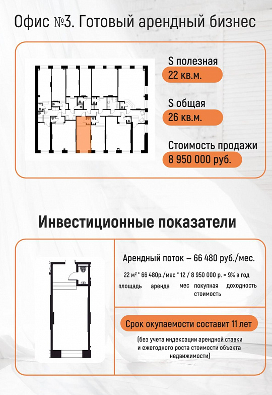 ГАБ в центре Казани, 22 м² фото
