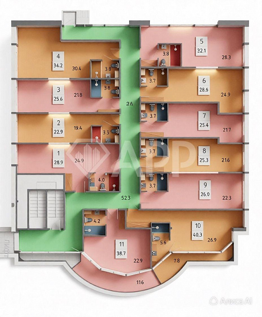 Офис/апартаменты в самом центре, 40 м² фото
