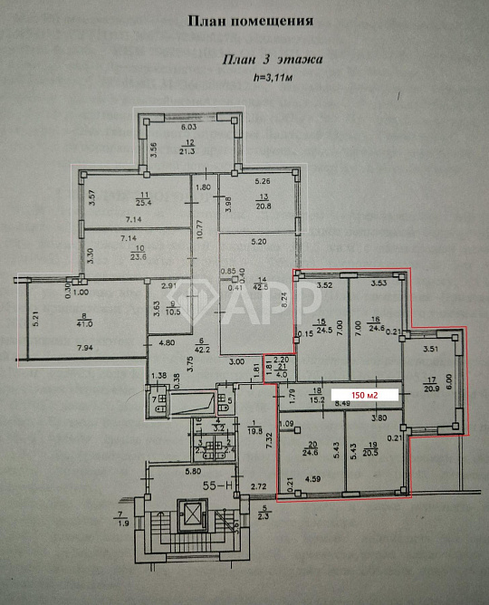 Офис 150–400 м² под медцентр, детский центр в ТЦ Ярус у м. Озерки фото