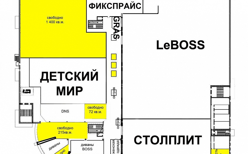 Торговая площадь от 70 до 1400 м² в ТЦ Столплит фото
