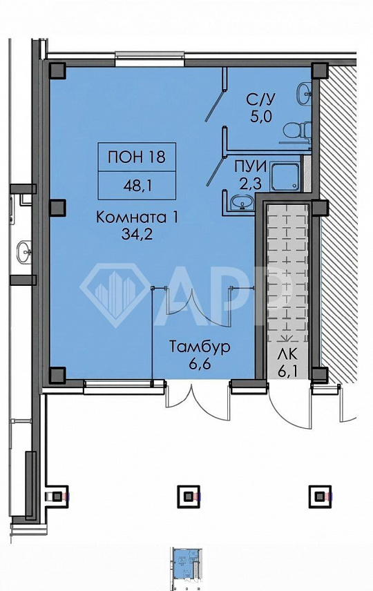 Стилобат 48,1м.кв фото