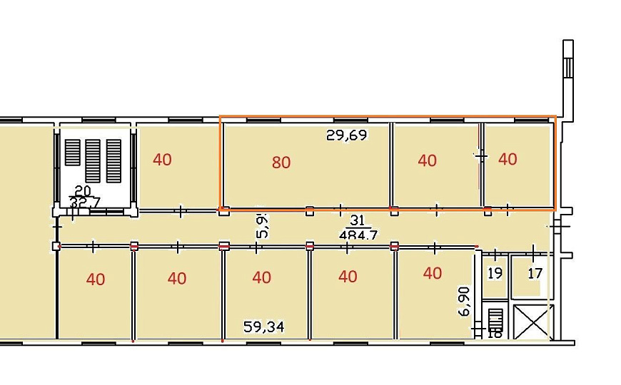 Сдам офисный блок из 3-х кабинетов, 40-160 м² фото