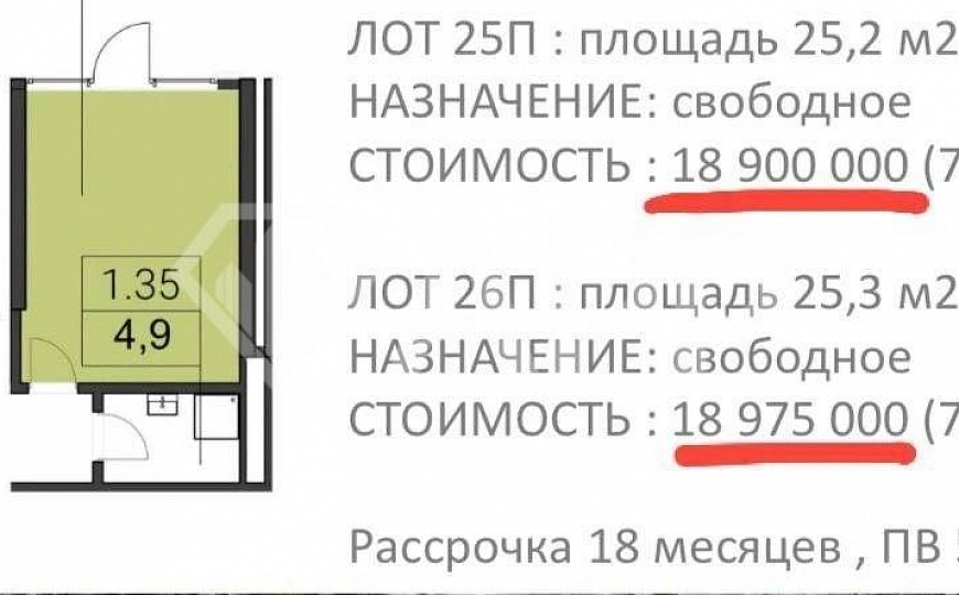 В продаже ликвидный объект 25,2 м² под точку проката или барбершоп фото